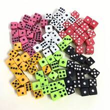 100 piezas Juego de dados rojos de 8 mm de seis caras, dados cuadrados con una bolsa de almacenamiento negra, para juegos de mesa, manualidades DIY y juegos de fiesta - Rojo 100 unidades - Ver 3