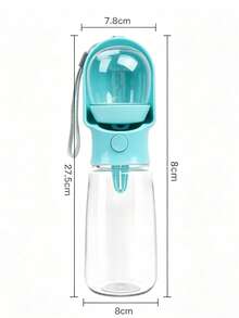 500毫升便携式狗狗水瓶带食物容器 - 三合一旅行宠物饮水器和可折叠碗，小型犬猫（约克夏、吉娃娃、幼犬）散步、远足必备 - 彩色 - 查看 2