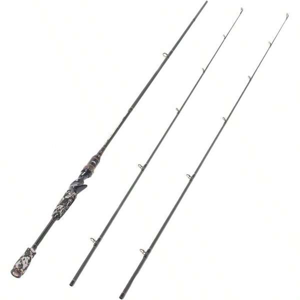 Camo Legend 2-Piece Feet Casting Rod 24 Ton Carbon Fiber Baitcasting With 2 Tips - Medium And Medium Heavy Portable Bass Fishing Rod Baitcaster