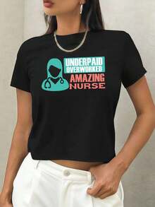 Women T-Shirts - Black - View 1