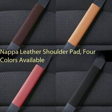 Car Additions, Soft And Skin-Friendly PU Leather Seat Belt Shoulder Pads, Suitable For All Seasons, Durable, Dirt-Resistant, Breathable, Universal For Passenger And Cargo Vehicles, Extended Safety Belt Covers To Prevent Wear - Haibo Short Shoulder Pads (single) - View 4