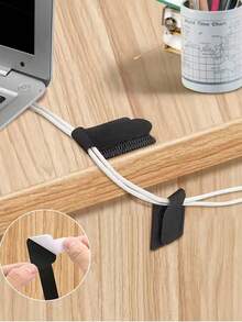 魔术贴理线器，数据线管理夹，桌面扎线带固定器，黑/白/灰 - 彩色 - 查看 14