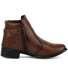 Women's Ankle/Mid-Calf Boot With Zipper, Exclusive Fashion For Rodeos, Parties, And Winter - 鏽棕色 - 查看 4