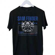 Sam Fender Graphic Print Unisex Mens T-Shirt S M L XL 2 3 4 XL - 黑色 - 查看 1