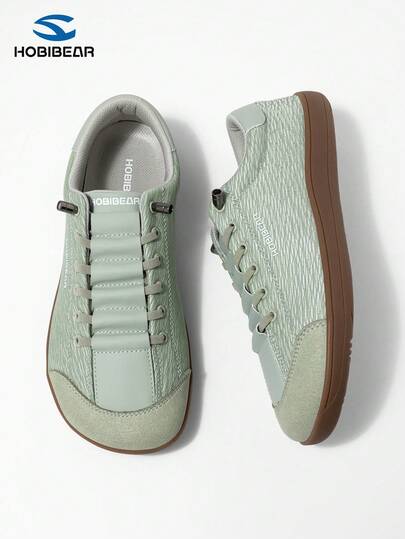 HOBIBEAR 宽鞋头极简赤足鞋，单绑带设计，男女通用，简约透气，舒适越野跑鞋，PU皮革鞋面