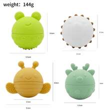 Infant Silicone Tactile Ball, Baby Hand Grasp Massage Ball, Silicone Rattle Toy For Infants - Multicolor - View 7