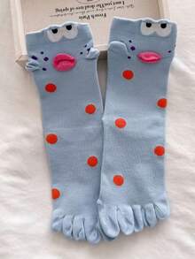 SpongeBob SquarePants 1 Pair Random Funny Expression Crew Socks, 3D Lip Casual Socks For School & Streetwear - Multicolor - View 11