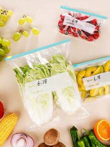100个装食品保鲜袋，便捷拉链密封袋，冰箱食品保鲜袋，食品分类袋，大容量食品包装袋 - 查看 8