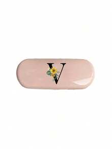 Hard Eyeglass Case With A-Z Letter & Pink Daisy Flower Print, Portable Protective Eyewear Case, Waterproof Dustproof Glasses Storage Box, Suitable For Students Daily Use, Mother's Day Gift, Fits Regular Glasses And Fashion Glasses - Multicolor - View 34