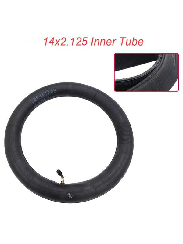 14x2.125 Inch Electric Scooter Inner Tube, 14x2.125 Inch Bicycle Inner Tube Replacement, With Angled Valve Stem Suitable For Electric Bicycles, Electric Vehicles And 14 Inch Bicycles
