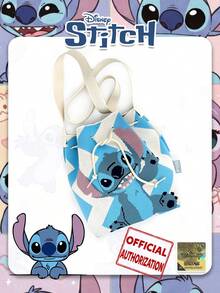 Disney 【迪士尼】撞色卡通图案单肩包，抽绳化妆包，时尚斜挎包，适合日常使用，独特设计，旅行购物两相宜，送友佳品 - 藍色 - 查看 2