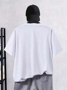 Camiseta de talla para hombre con estampado de letras 0SWT - Negro - Ver 6