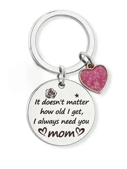 Muttertags-Geschenk für Mama, Mama, Tochter, Sohn, Mama Oster-Geburtstags-Geschenk, Schlüsselanhänger, Thanksgiving-Geschenk, Weihnachten Kniestrümpfe mit Slogan, Casual, Party, Süß, Straße, Elegant, Zinklegierung, Muttertags-Geschenke für Mutter, Vater, Abschluss und Lehrer