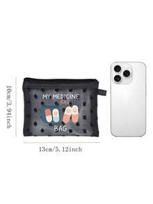 1 túi đựng thuốc mini hình trái tim màu đen, chất liệu lưới, có họa tiết chữ cái, dùng cho sơ cứu, túi cấp cứu y tế khi ra ngoài và tại nhà, thích hợp làm túi đựng đồ du lịch, túi đựng mỹ phẩm, túi trang điểm, đồ dùng ngày lễ, túi chăm sóc da, túi đựng son dưỡng môi, quà tặng mùa tốt nghiệp, quà tựu trường, quà Ngày Nhà giáo, quà Ngày của Mẹ, quà sinh nhật, đồ dùng phòng tắm, túi đựng đồ vệ sinh cá nhân cho sinh viên ký túc xá, quà tặng cho vợ, gia đình, bạn bè. - Nhiều màu - Xem 11