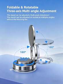 360° Rotatable Foldable Magnetic Car Phone Holder With Strong Suction Cup, N52 Magnet, One-Handed Operation On Dashboard/Windshield, Suitable For All Smartphones, Hands-Free GPS Navigation - 360° Rotation - View 10