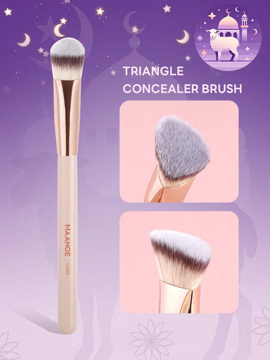 MAANGE 1pc/2pcs/4pcs Facial Triangle Concealer Brush, Portable Smudge Cosmetic Brush Makeup Brush With Soft Fiber And Skin Friendly,Tools Gift For Women & Girl Travel Makeup Brush ,Foundation Brush,Concealer Brush,Blush Brush,Contour Brush,Blush Brush,Bronzer Brush,Powder Brush,Foundation Brush,Blush Brush,Giveaways