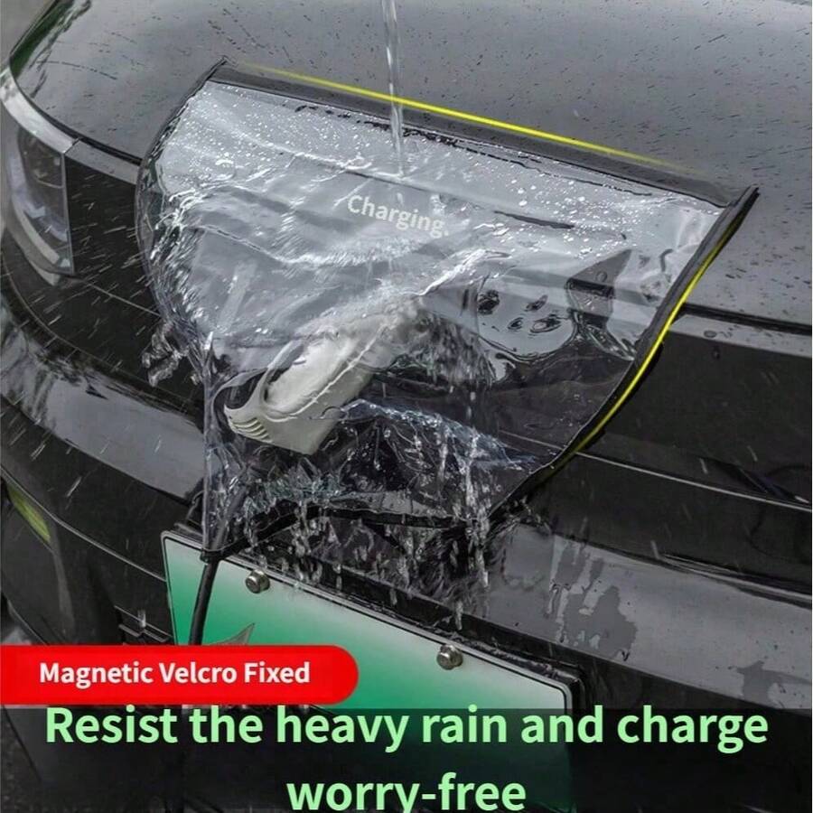 Universal Electric Vehicle Charging Port Rain Cover, Waterproof Dustproof Protective Cap - A - View 1