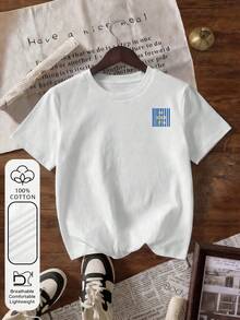 1. Áo nữ thường ngày 100% cotton, cổ tròn, tay ngắn, họa tiết sọc xanh dương, kiểu dáng tối giản mùa hè\N2. Áo thun nữ La Dolce Vita cổ tròn, tay ngắn, họa tiết sọc xanh dương và vàng, kiểu dáng tối giản, thích hợp cho kỳ nghỉ hè, đi biển. - trắng - Xem 2