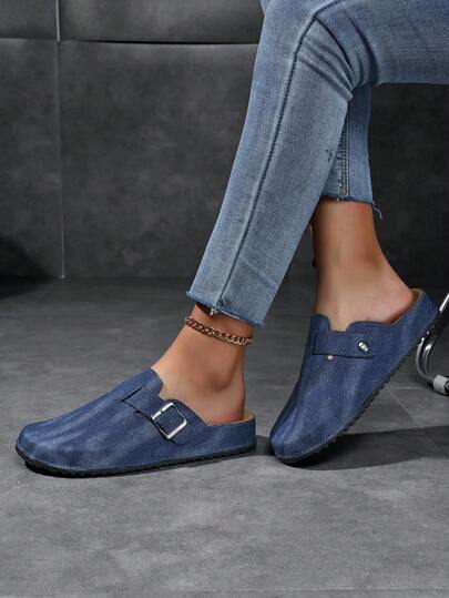 Men's Wooden Clogs, Unisex, All-Season Slip-On Cork Sandals, Plus Size, Office Casual, Autumn And Winter Closed-Toe Cork Sole Sandals