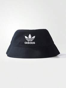 Adidas 男女通用时尚复古运动遮阳休闲渔夫帽，AJ8995 - 黑色 - 查看 1