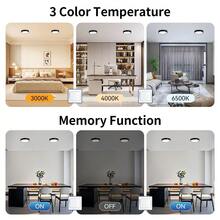 CANMEIJIA Modern Exposed Panel Light, LED Ceiling Light, Indoor Ceiling Lamp, Aluminum Frame, Black/White, Wide Voltage 110-265V, Hard-Wired Installation, 3-Color Dimming With Memory Function, Cool White/Neutral White/Warm White - Aluminum Surface-mounted Panel Lights - View 4