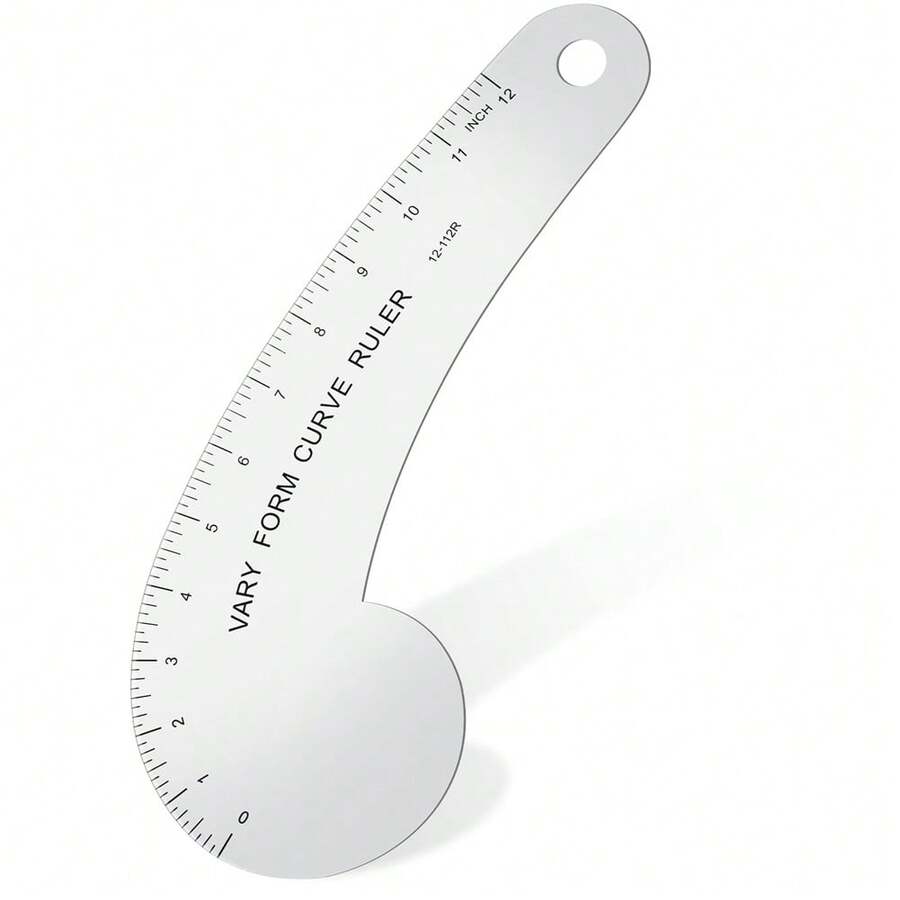 Vary Form Curve Ruler 12Inch Solid Metal French Curve Hip Curve Ruler For Measuring Sewing Design Making - Multicolor - View 1