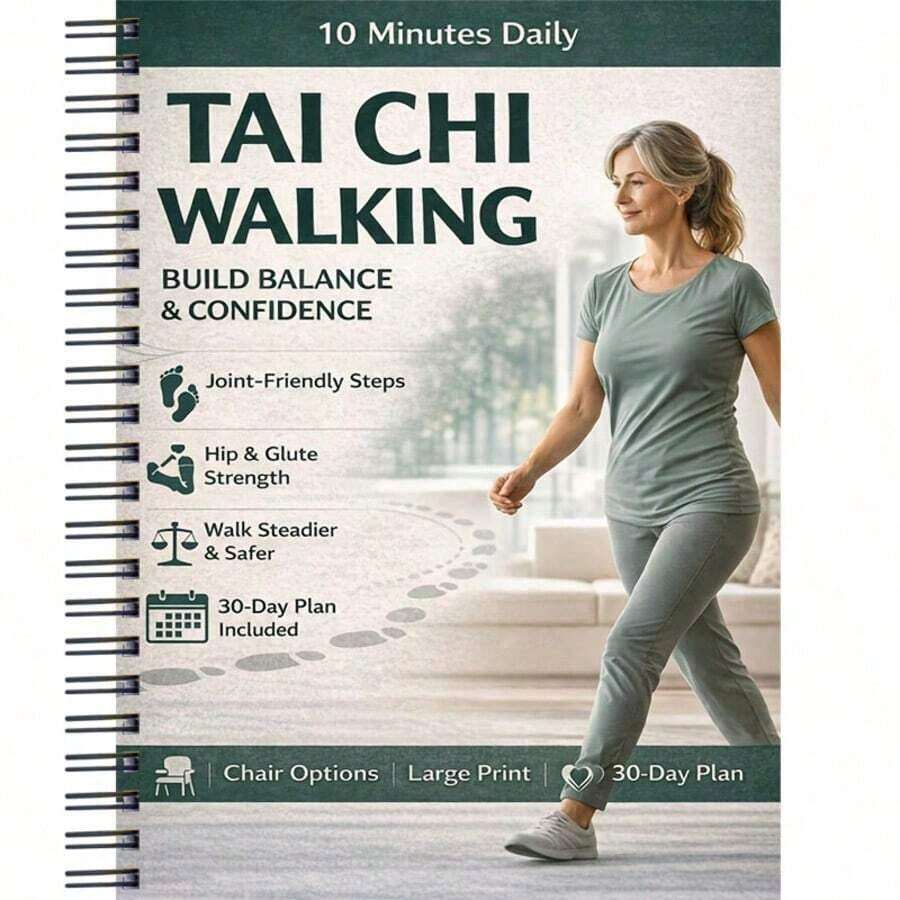 10 phút đi bộ theo bài tập Thái Cực Quyền, tăng cường thăng bằng và sự tự tin: Cung cấp vô số kỹ thuật đi bộ bảo vệ đầu gối cho người cao tuổi và người chăm sóc, giảm đau khớp, tăng cường cơ hông và mông, và ngăn ngừa các cú ngã nguy hiểm. - A5 - Xem 1