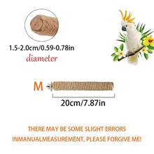 1pc Parrot Perch Rope Stand, Available In Multiple Lengths, Includes Screws For Secure Mounting, Suitable For Cockatiel, Lovebird, Parakeet, Enrichment Perch, Bird Cage Accessory, Parrot Toy, Bird Supplies - View 15