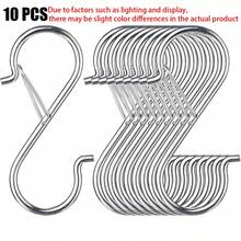 2/6/10pcs S-Shaped Hooks, 3.5 Inch Thick Metal S Hooks With Rings, Suitable For Hanging Plants, Clothes Hangers, Kitchen Utensils, Pots And Pans, Bags, Cups, Wedding Decorations, Flower Pots, Balcony, Curtains And Shower Curtains - Multicolor - View 18