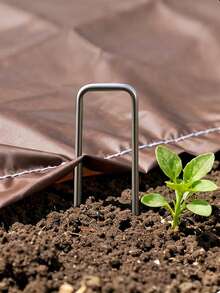 10/20/30/50/100pcs U-Shaped Garden Stakes, Heavy Duty Metal Landscape Fabric Ties, For Securing Barriers, Ground Coverings, Fences And Artificial Turf - Great For Gardening And Landscaping Projects! Gardening Tools - A - View 10