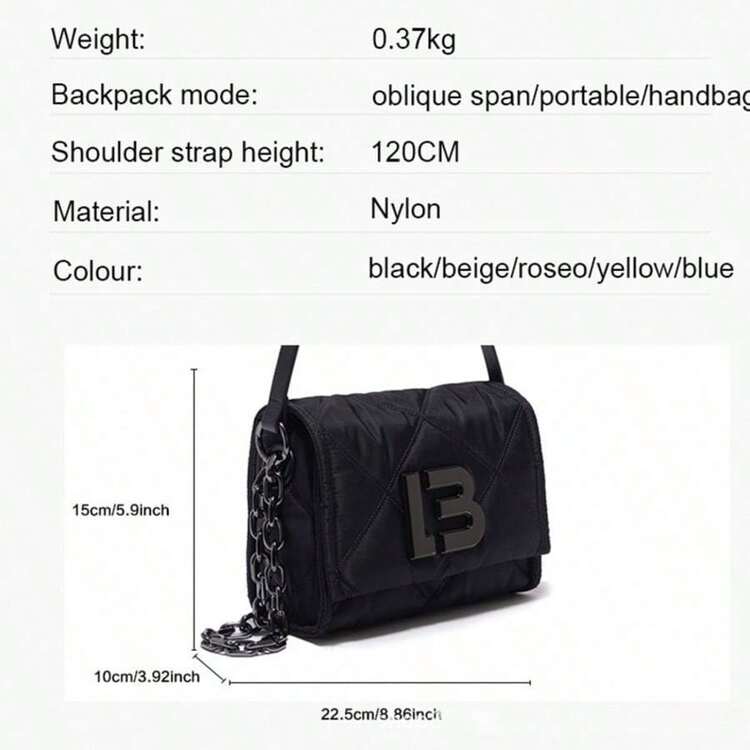 The Bimba Shoulder Bag Filled With Down And Featuring A Chain Strap Can Be Used As A Shoulder Bag Or Underarm Bag. - B - Xem 5