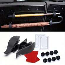 Conjunto de 2 ganchos universais para guarda-chuva para carro, ganchos para pendurar no interior do carro, ganchos para encosto de banco, suporte para porta-malas, organizadores de armazenamento para carro. - 2 - Ver 2