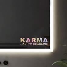 1 pieza Pegatina dorada vibrante con la frase "Karma Cycle Endless". Esta calcomanía de vinilo brillante y creativa es adecuada para aplicar en automóviles, camiones, motocicletas y computadoras portátiles. - A - Ver 6