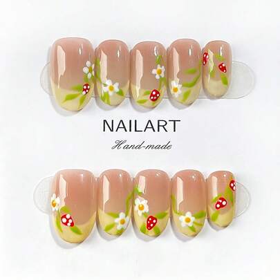 Móng tay giả hình oval kiểu Pháp, làm thủ công, đính kèm họa tiết mắt mèo nhiều màu, hoa văn vẽ tay sáng tạo và thiết kế phối màu độc đáo - Móng giả phủ kín toàn bộ, tự làm, lấp lánh, thích hợp cho các buổi hẹn hò, tiệc tùng, tụ họp, dã ngoại và sự kiện đặc biệt - 10 chiếc/túi