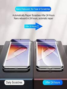 防震安卓手机屏幕保护膜，2片装，高清水凝胶材质，兼容三星Galaxy S26、S23、S24 Ultra、S25 Edge Plus、S21、S20 FE、S22+、S10、S10+、S23+、Note 20 Ultra、10 Plus等机型，易于安装，防刮花，全覆盖，柔软水凝胶材质，母亲节礼物之选。 - 無色 - 查看 2