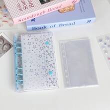 A6 Size Portable Laser Star Transparent Binder, Transparent Binder Sticker Book, Transparent Refill Pack, Printed Stickers, Candy Drip Sticker Cards, Stickers, Photo Storage Bags, Photo Album, Budget Planner, Diary, Notebook, Office/School Supplies - A6 - View 10