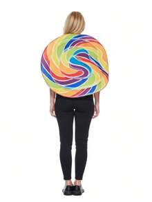 Colorful Lollipop Costume Top, Cute Candy Cosplay Outfit Unisex Adult One Size, Suitable For Halloween, Carnival Party - Multicolor - View 5