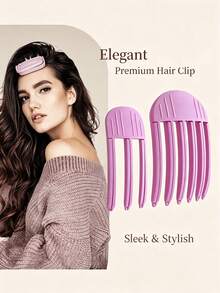 1/2pcs Painless Hair Root Styling Slouchy Bun Hairpin, Plastic Comb, Won't Damage Hair, Suitable For Bangs & Fluffy Hair - Fluffy Clip - View 9