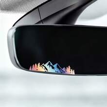 Pegatinas para espejo retrovisor de coche de montaña, pegatinas decorativas para el maletero y el cristal trasero del vehículo, pegatinas impermeables y extraíbles para la carrocería, pegatinas con logotipo para el compartimento de equipaje, accesorios exteriores para el coche - A - Ver 4