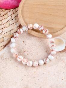 Vòng tay nữ thời trang đính hạt đá Jasper đỏ, biểu tượng của sự ổn định, sức mạnh, bảo vệ và hiện thực hóa ước mơ, trang sức tâm linh phong cách Boho. - Nhiều màu - Xem 4