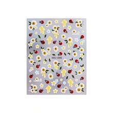 Pegatinas de uñas con diseño de abeja, calcomanías de uñas francesas con degradado amarillo, decoración linda y kawaii para primavera y verano, resistente al agua y de larga duración, fácil de aplicar, opcionales MO-849/MO-848, artículo esencial para manualidades de arte de uñas, perfecto para estudiantes y adolescentes - Multicolor - Ver 7