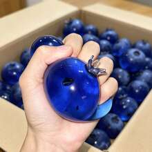 Large Transparent Blueberry Squeeze Toy, Soft Gel Slow Rebound Stress Relief Toy, Popular High-Quality Jelly Fruit Pressure Relief Gadget, Student/Office Desk Decor - Multicolor - View 2