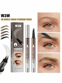 W3W 4D Eyebrow Pencils With Professional Square Brush Tip For Realistic Hair Like Strokes Waterproof Long Lasting Smudge Proof Natural Contour Effect Easy To Apply Brow Makeup For Beginners And Daily Use Perfect Holiday Or Birthday Gift For Women Seeking Defined Natural Looking Eyebrows - 多色 - 查看 9