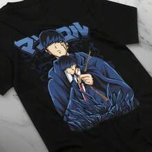 Mashle Magic And Muscles Mash Puff Anime Swea T-Shirt - Black - View 7
