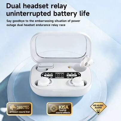  NEW Senyang-2026 New Wireless Earbuds HiFi HD Sound LED Display Charging Case Lightweight Comfortable In-Ear ENC Dolby Sound HD Calling TWS Couples Bluetooth Earphones For IPhone For Android For Gift