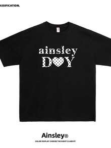 Women's Oversized Logo T-Shirt, Navy, Loose Fit, Short Sleeve, Casual, Streetwear - Black - View 2