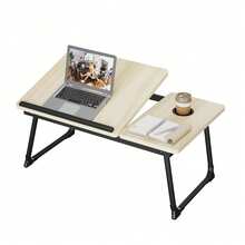 Super life This Bedside Laptop Table Features Foldable Legs And Is A Multi-Functional Wooden Lap Table Suitable For Home Offices, Studies, Bedsides, Sofas, And Dormitories. - Rectangle - View 10