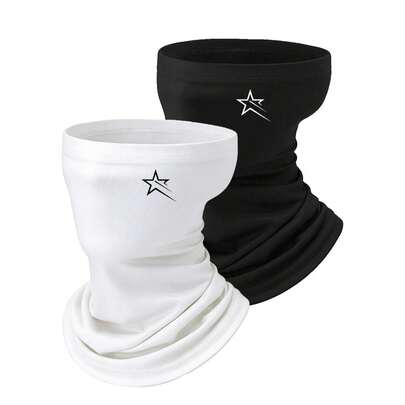 1/2 chiếc khẩu trang unisex màu trơn và in họa tiết, khăn quàng cổ chống bụi và chống nắng cho các hoạt động ngoài trời như câu cá, leo núi, thích hợp để sử dụng hàng ngày.