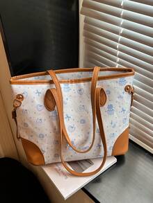 Large Capacity Handbag For Women, New Arrival Minimalist Commuting Shoulder Tote Bag - Multicolor - View 6