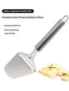 1PC Stainless Steel Cheese Grater, Cheese Shovel, Cheese Slicer, Pizza Cutter, Cooking Spatula, Multi-Function Cheese Grater, Kitchen Tool, Cake Baking Spatula, Suitable For Hotel, Restaurant, Kitchen, Western Restaurant, Outdoor Picnic, Suitable For Mother's Day, Star, Moon, Eid Al-Adha, Christmas - Silver - View 6